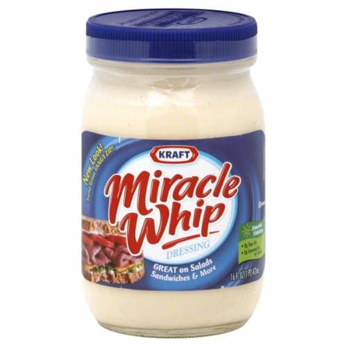 Miracle Whip Salad Dressing Perspective: front