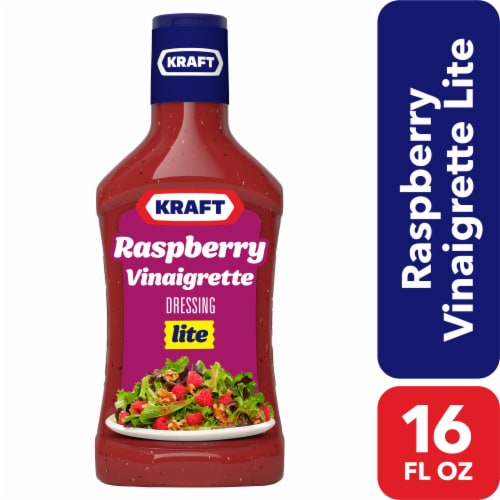 Kraft Raspberry Vinaigrette Lite Salad Dressing Perspective: front