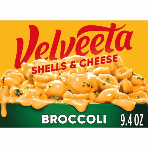Velveeta Shells & Cheese Macaroni and Cheese with Broccoli Florets Meal Perspective: front