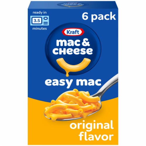 Kraft Easy Mac Original Mac N Cheese Macaroni and Cheese Microwavable  Dinner, 6 ct - Pay Less Super Markets