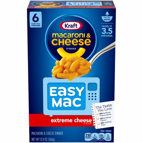 Kraft Easy Mac Extreme Cheese Flavor Macaroni & Cheese Dinner Perspective: front