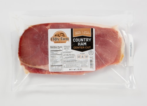 Clifty Farm® Slices of Bone In Center Cut Country Ham Perspective: front