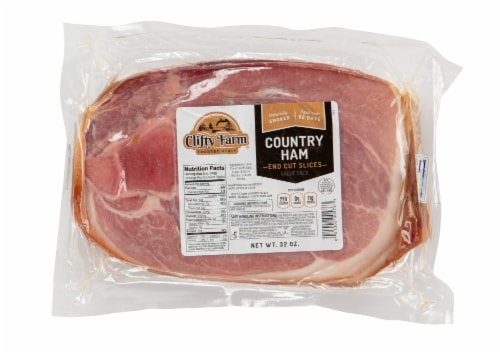 Clifty Farm Country Ham End Cut Slices Value Pack Perspective: front