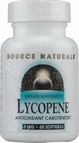 Source Naturals Lycopene Capsules 5mg Perspective: front
