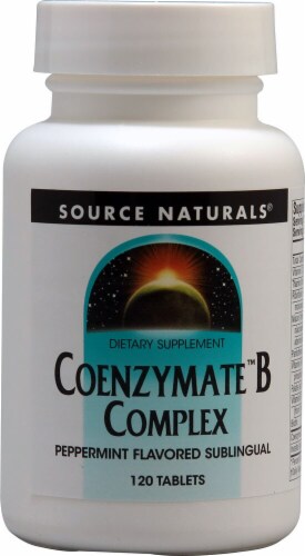 Source Naturals Coenzymate™ B Complex Sublingual Peppermint Tablets Perspective: front