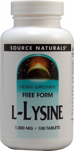Source Naturals  Free Form L-Lysine Perspective: front