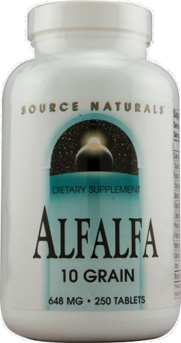 Source Naturals Alfalfa 10 Grain Tablets 648 mg Perspective: front