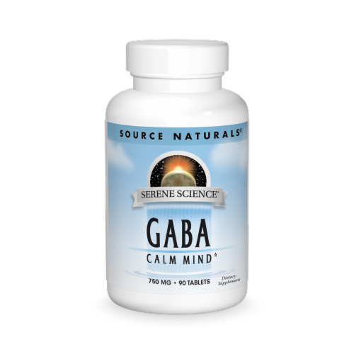 Source Naturals® GABA Calm Mind Tablets 750mg Perspective: front