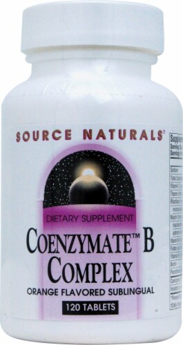 Source Naturals Orange Flavored Coenzymate B Complex Sublingual Tablets Perspective: front