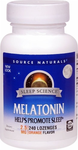 Source Naturals Melatonin Lozenges Orange Perspective: front