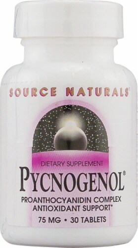 Source Naturals Pycnogenol Antioxidant Support Tablets 75mg 30 Count Perspective: front
