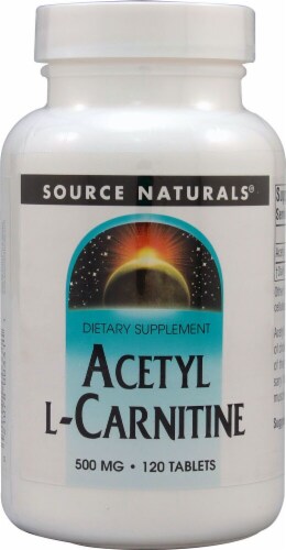 Source Naturals Acetyl L-Carnitine Tablets 500mg Perspective: front