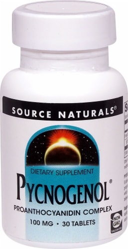 Source Naturals Pycnogenol Tablets 100mg Perspective: front