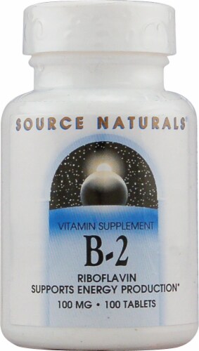 Source Naturals B-2 Riboflavin Tablets 100mg Perspective: front