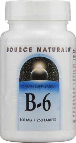 Source Naturals B-6 Tablets 100mg 250 Count Perspective: front