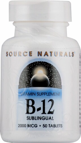 Source Naturals B-12 Sublingual Tablets 2000mcg Perspective: front