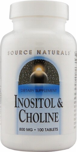 Source Naturals Inositol and Choline 800mg Tablets Perspective: front