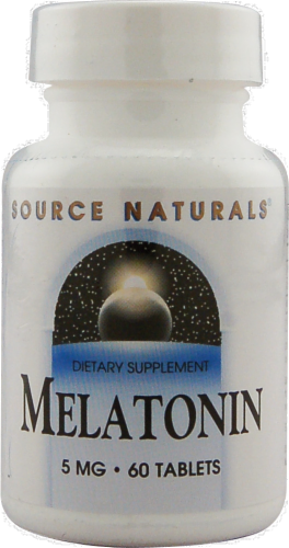 Source Naturals Melatonin Tablets 5mg Perspective: front