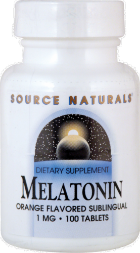 Source Naturals Melatonin Tablets Perspective: front