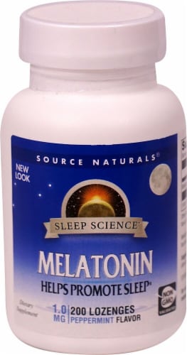 Source Naturals  Melatonin Sublingual   Peppermint Perspective: front
