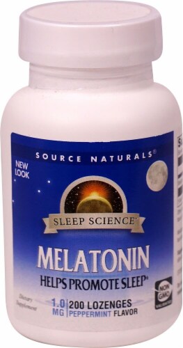 Source Naturals  Melatonin Sublingual   Peppermint Perspective: front