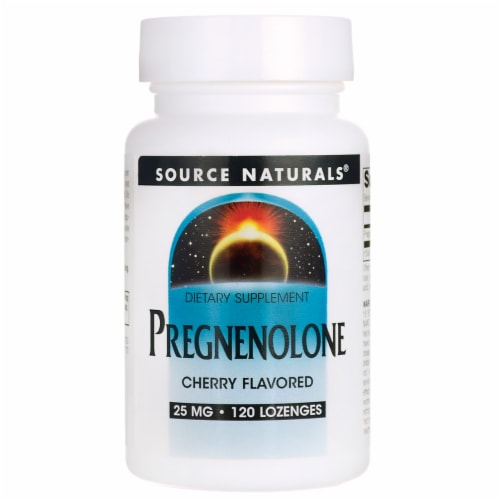 Source Naturals Pregnenolone - Cherry 25 mg 120 Loz Perspective: front