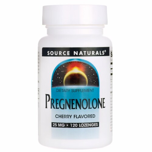 Source Naturals Pregnenolone - Cherry 25 mg 120 Loz Perspective: front