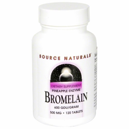 Source Naturals Bromelain Pineapple Enzyme 500 mg Tablets Perspective: front