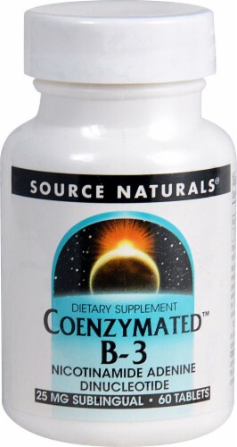 Source Naturals Coenzymated B-3 Tablets 25mg Perspective: front