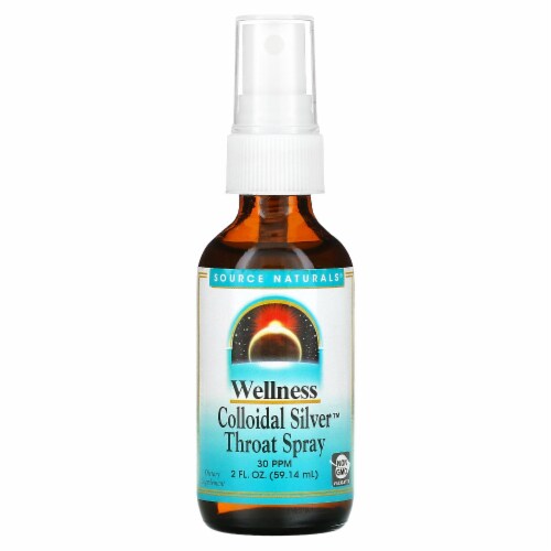 Source Naturals  Wellness Colloidal Silver™ Throat Spray Perspective: front
