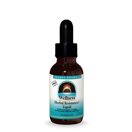 Source Naturals Wellness Herbal Resistance Liquid Alcohol Free Dietary Supplement Perspective: front