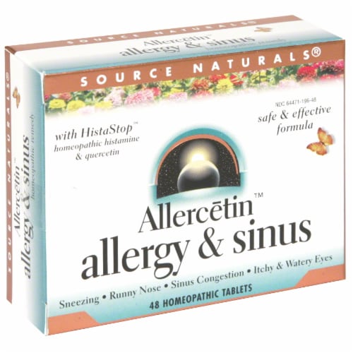 Source Naturals Allercetin Allergy & Sinus Tablets Perspective: front