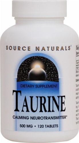 Source Naturals Taurine Tablets 500mg Perspective: front