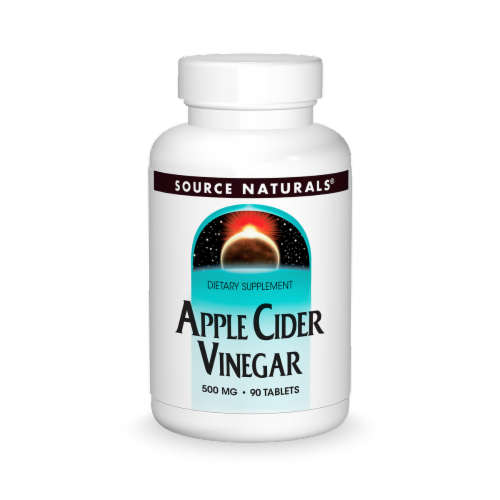 Source Naturals® Apple Cider Vinegar 500 mg Tablets Perspective: front