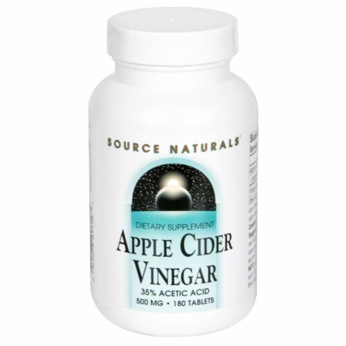 Source Naturals Apple Cider Vinegar Tablets 500mg Perspective: front