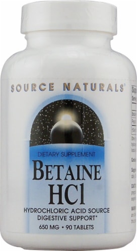 Source Naturals  Betaine HCl Perspective: front