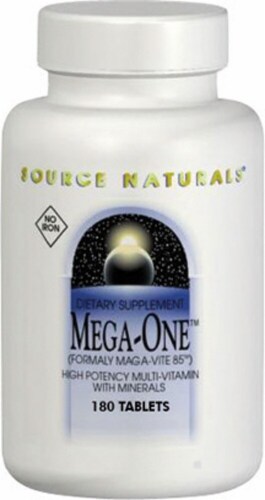 Source Naturals  Mega-One™ Multi-Vitamin No Iron Perspective: front