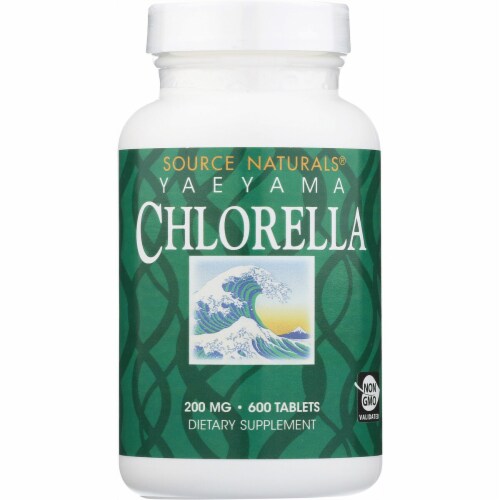 Source Naturals Yaeyama Chlorella 200 mg 600 Tabs Perspective: front