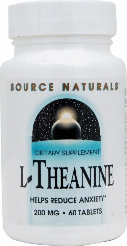 Source Naturals L-Theanine Tablets 200mg Perspective: front