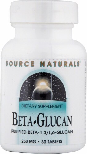 Source Naturals Beta Glucan Tablets 250mg Perspective: front