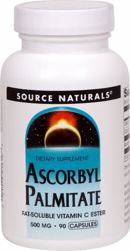 Source Naturals Ascorbyl Palmitate Fat Soluble Vitamin C Ester Capsules 500mg Perspective: front
