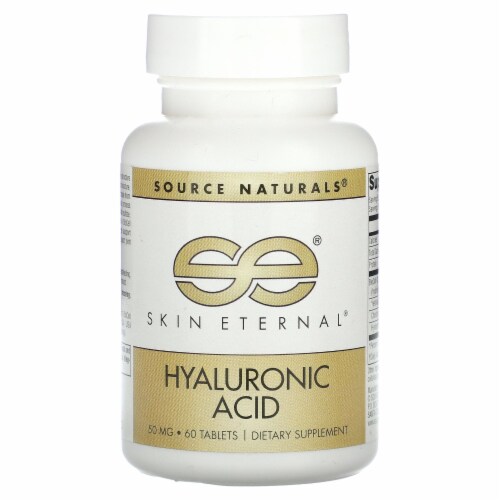 Source Naturals Skin Eternal Hyaluronic Acid 50 mg - 60 Tablets Perspective: front