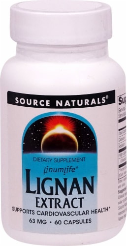Source Naturals Lignan Extract Capsules 63mg Perspective: front