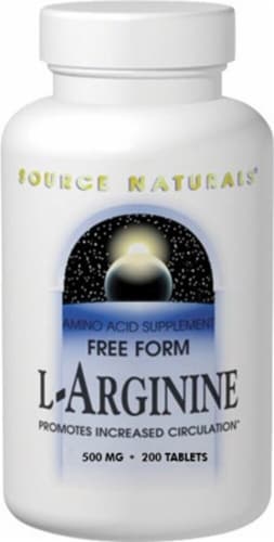Source Naturals Free Form L-Arginine Tablets 500mg Perspective: front