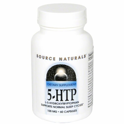 Source Naturals 5-HTP Capsules 100 mg Perspective: front