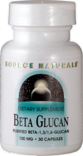 Source Naturals Beta Glucan Capsules 100 mg Perspective: front