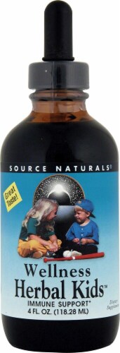 Source Naturals  Wellness Herbal Kids™ Liquid   Peppermint Perspective: front