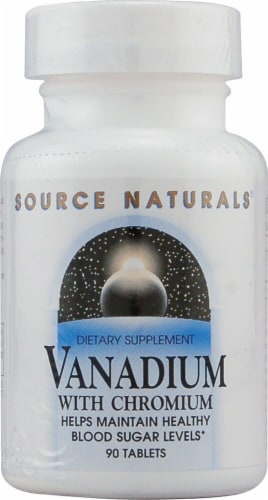 Source Naturals Vanadium with Chromium Tablets Perspective: front