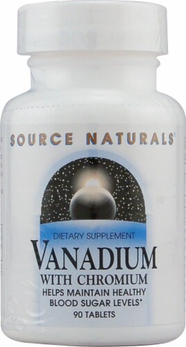 Source Naturals Vanadium with Chromium Tablets Perspective: front
