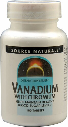 Source Naturals Vanadium with Chromium Tablets Perspective: front